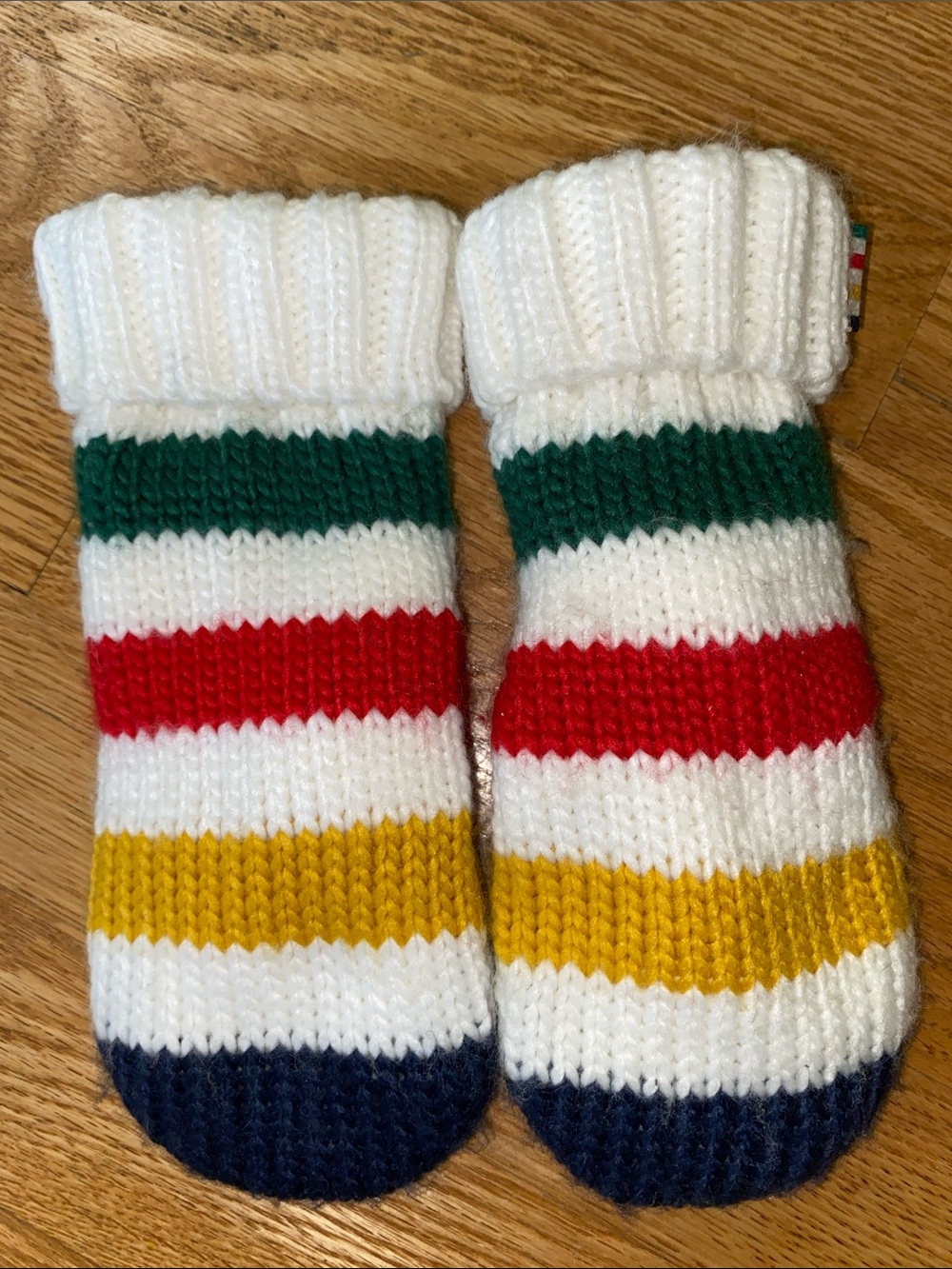 HBC Hudson’s Bay Company Striped Mittens 2-5X